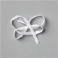 WHISPER WHITE CRINKLED SEAM BINDING RIBBON