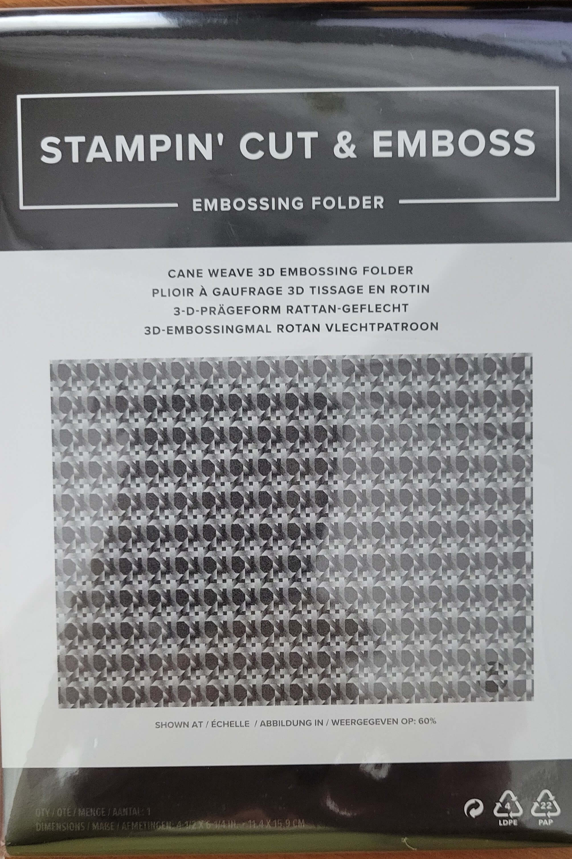 CANE WEAVE 3D EMBOSSING FOLDER