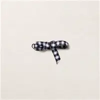 BLACK & WHITE 1/4" GINGHAM RIBBON